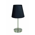 All The Rages All the Rages LT2013-BLK Sand Nickel Mini Basic Table Lamp with Black Shade LT2013-BLK